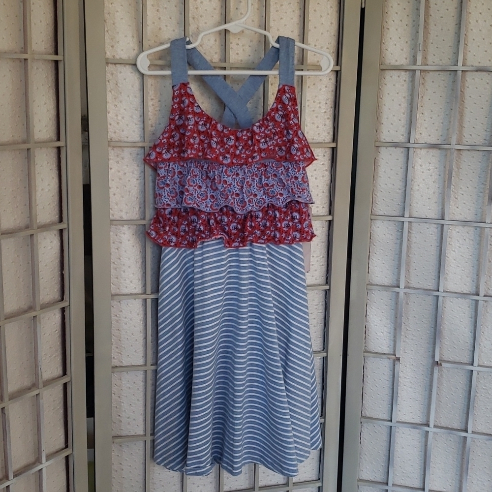 Jona Michelle red and blue nwt girls dress 7
